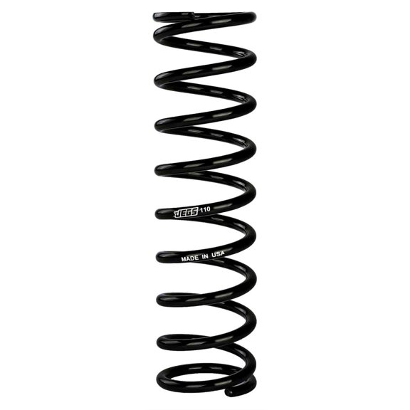 JEGS Coil-Over Spring [12 in. Length 110 lb./in. Black]