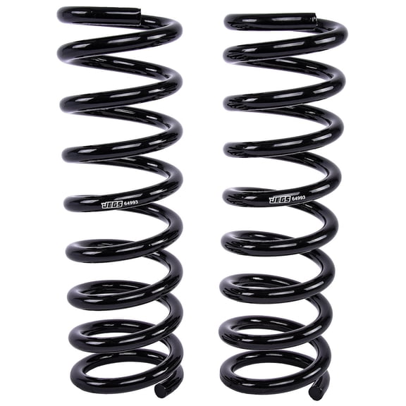 JEGS Replacement Front Coil Springs Fits Select 1967-1974 GM Models [16.060 in. Length, 337 lb./in., Black Powder-Coated Finish]