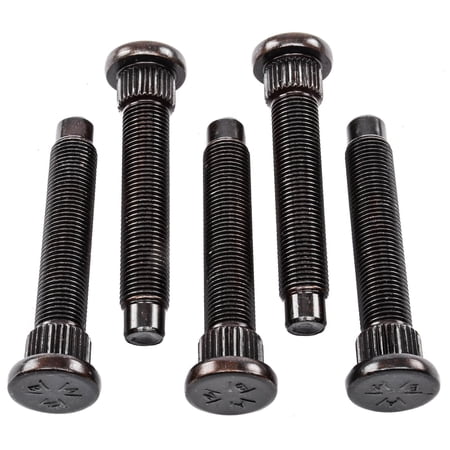 JEGS Press-In Wheel Studs 1/2"-20 Thread x 3" Long x .615" Knurl