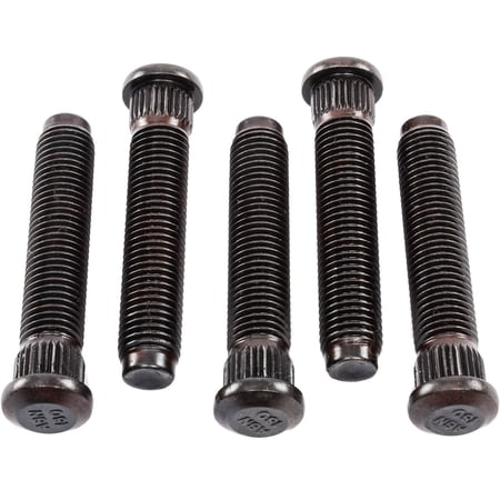 JEGS Press-In Wheel Studs M12-1.5 Thread x 2-1/2" Long x .509" Knurl