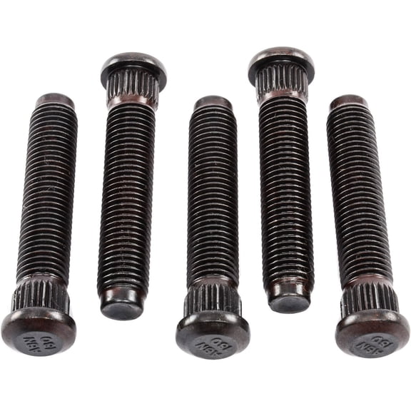 JEGS Press-In Wheel Studs M12-1.5 Thread x 2-1/2" Long x .509" Knurl