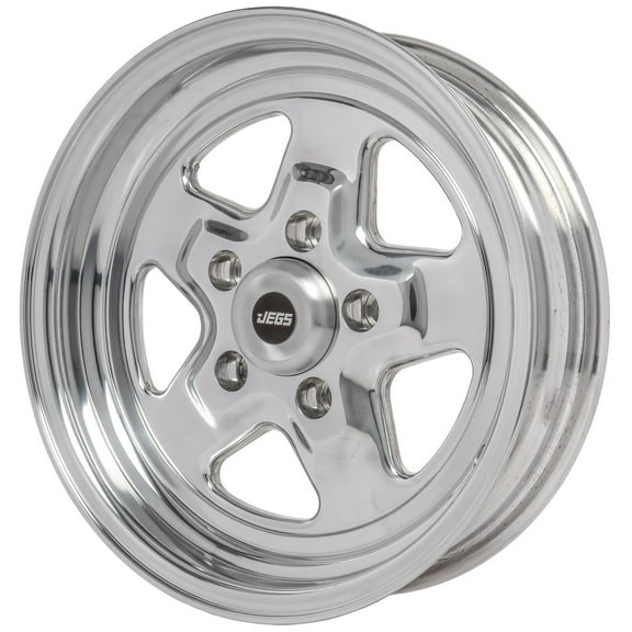 JEGS 66051 Sport Star 5-Spoke Wheel Size: 15 x 4 Bolt Pattern: 5 x 4.75 Back Spa