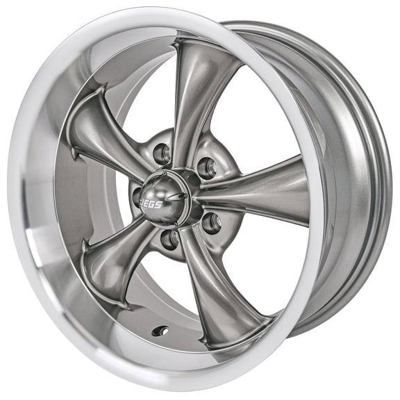 JEGS 681333 Resto-Rod Wheel Size: 17 x 8 Bolt Pattern: 5 x 4.50 Back Spacing: 4.
