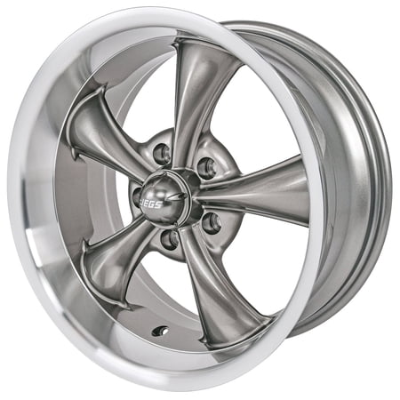 JEGS 681334 Resto-Rod Wheel Size: 17 x 8 Bolt Pattern: 5 x 5.00 Back Spacing: 4.