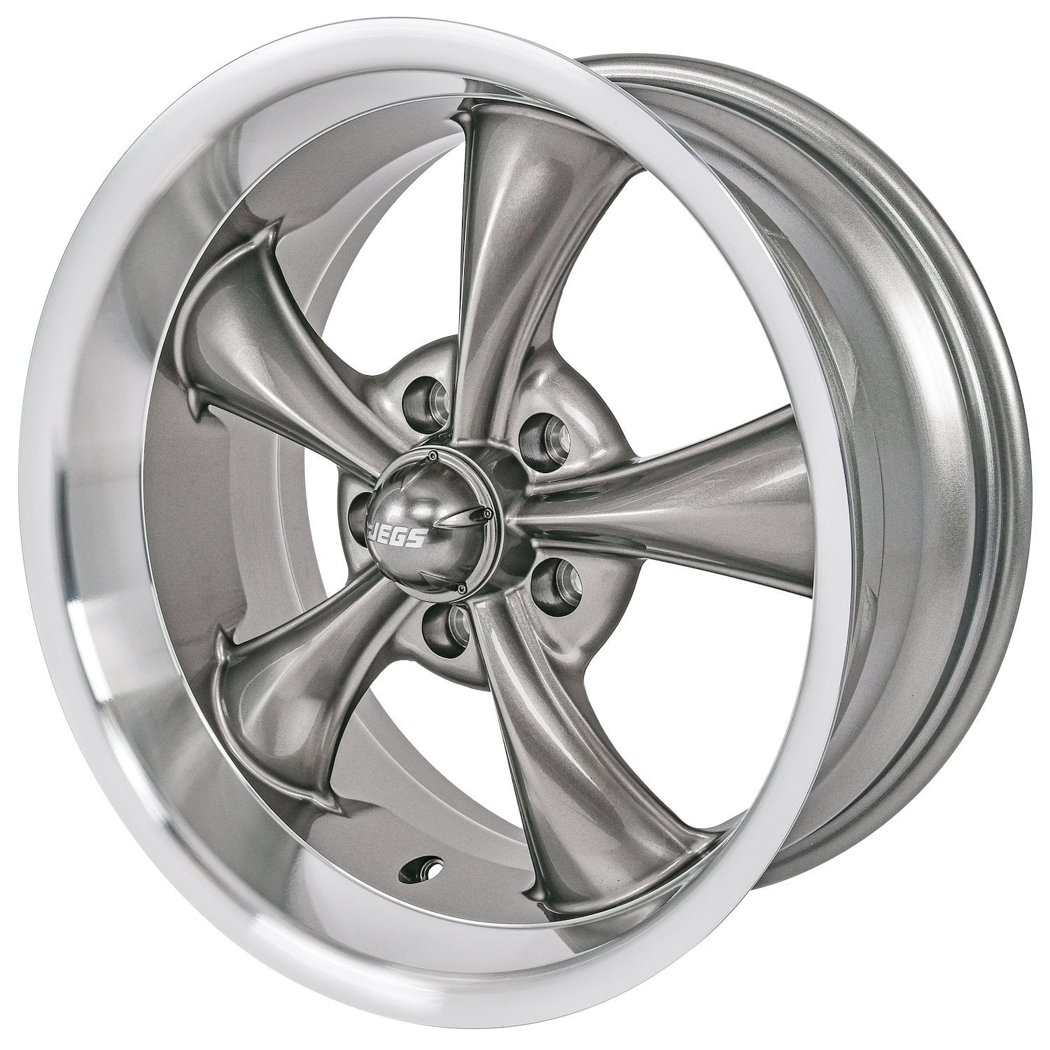 Original Rod Rims JEGS 681334 Resto-Rod Wheel Size: 17 x 8 Bolt Pattern: 5 x 5.00 Back ...