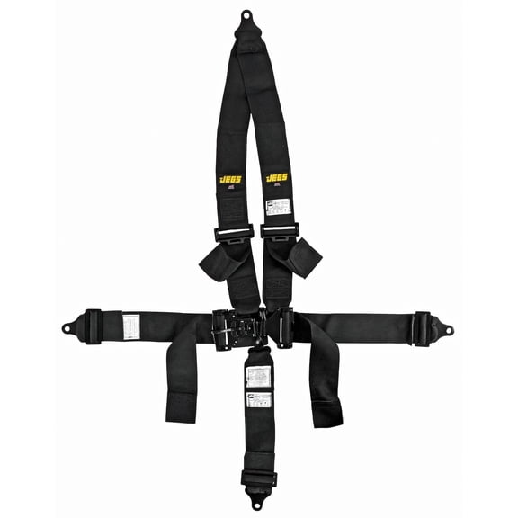 JEGS Black Latch & Link Ultra Series Harness 4-Point Design