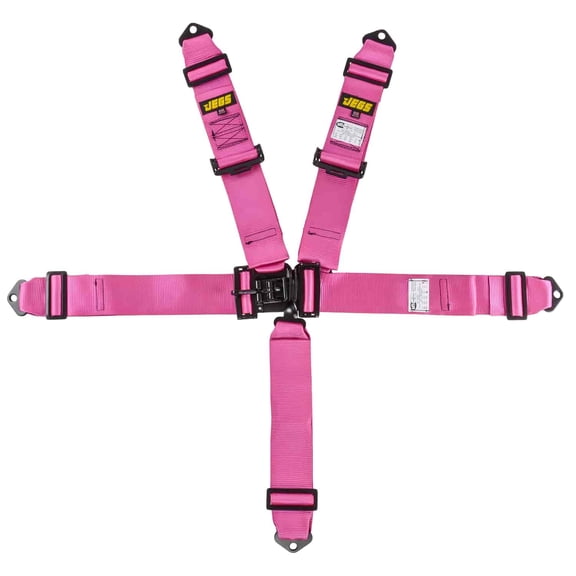 JEGS Pink Latch & Link Ultra Series Harness 5-Point Design