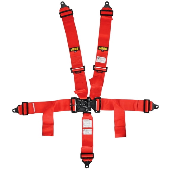 JEGS Red Latch & Link Ultra Series Harness 5-Point Design