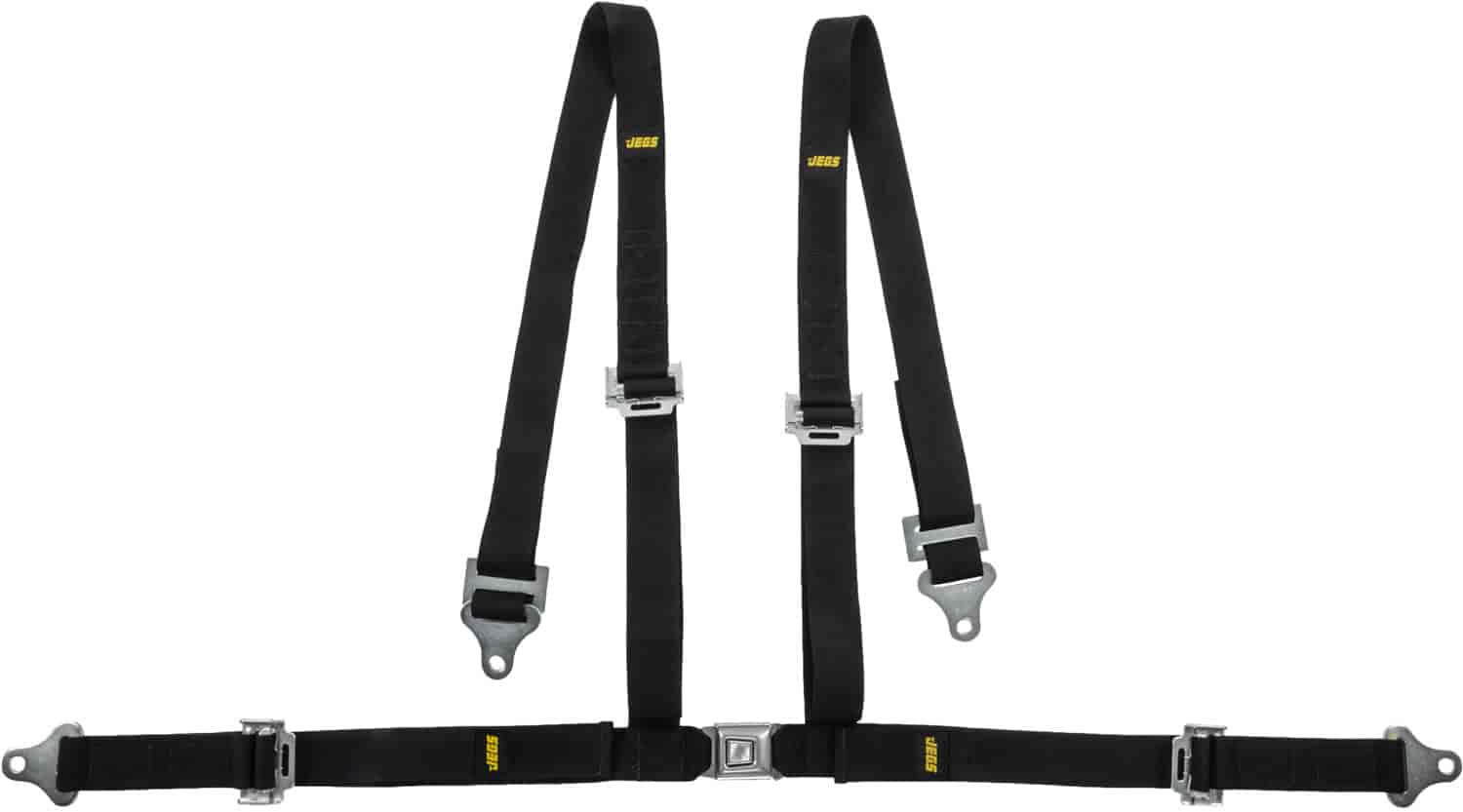 JEGS 70092 Tuner Belt 4Point Push Button Latch 2 Wide Belts Pull Down