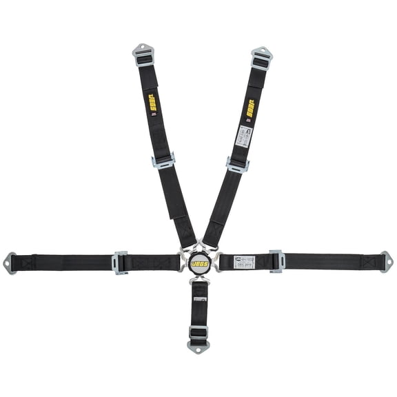 JEGS Ultra Series 5-Point Harness w/Cam Lock for Jr Dragster [Black]
