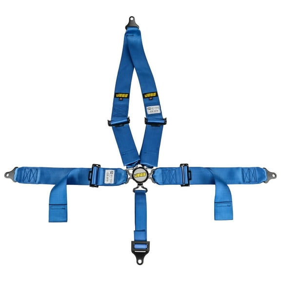JEGS 70114 Cam Lock Ultra Series Harness 5-Point V-Type Design 3 Wide Shoulder &