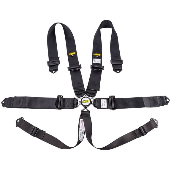 JEGS 70120 Cam Lock Ultra Series Harness 6-Point Design 3 in. Wide Shoulder & La