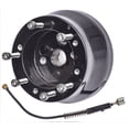 thumbnail image 1 of JEGS Steering Wheel Adapter for 1967-1994 GM/Chevy Steering Columns w/3/4 in. x 36 Spline Shaft [Black Billet Aluminum], 1 of 6
