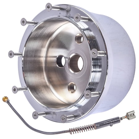 JEGS Steering Wheel Adapter for 1967-1994 GM/Chevy Steering Columns [Chrome-Plated Billet Aluminum]