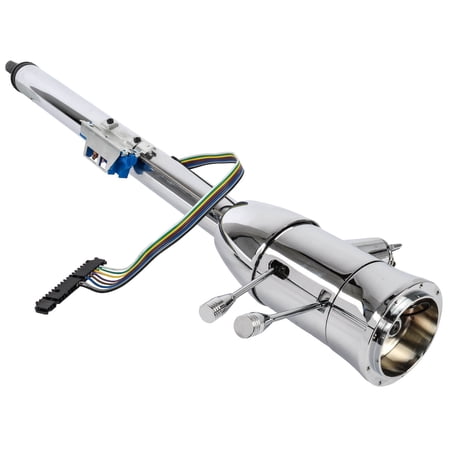 JEGS Universal Floor Shift Tilt Keyed Steering Column, Chrome, 2 in. Diameter, 30 in. Length