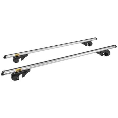 JEGS 71002 Roof Rack Cross Bar Set with Key Locks, Adjustable Clamps