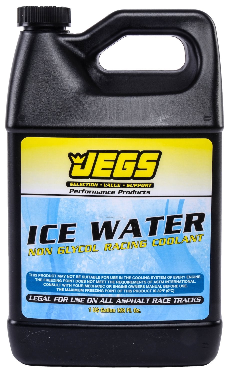 JEGS 72314 Ice Water Racing Coolant 1 Gallon Non-Glycol Formula Legal for Use on