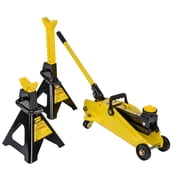 JEGS 79002 Hydraulic Utility Floor Jack & Stands Heavy Gauge Steel Frames