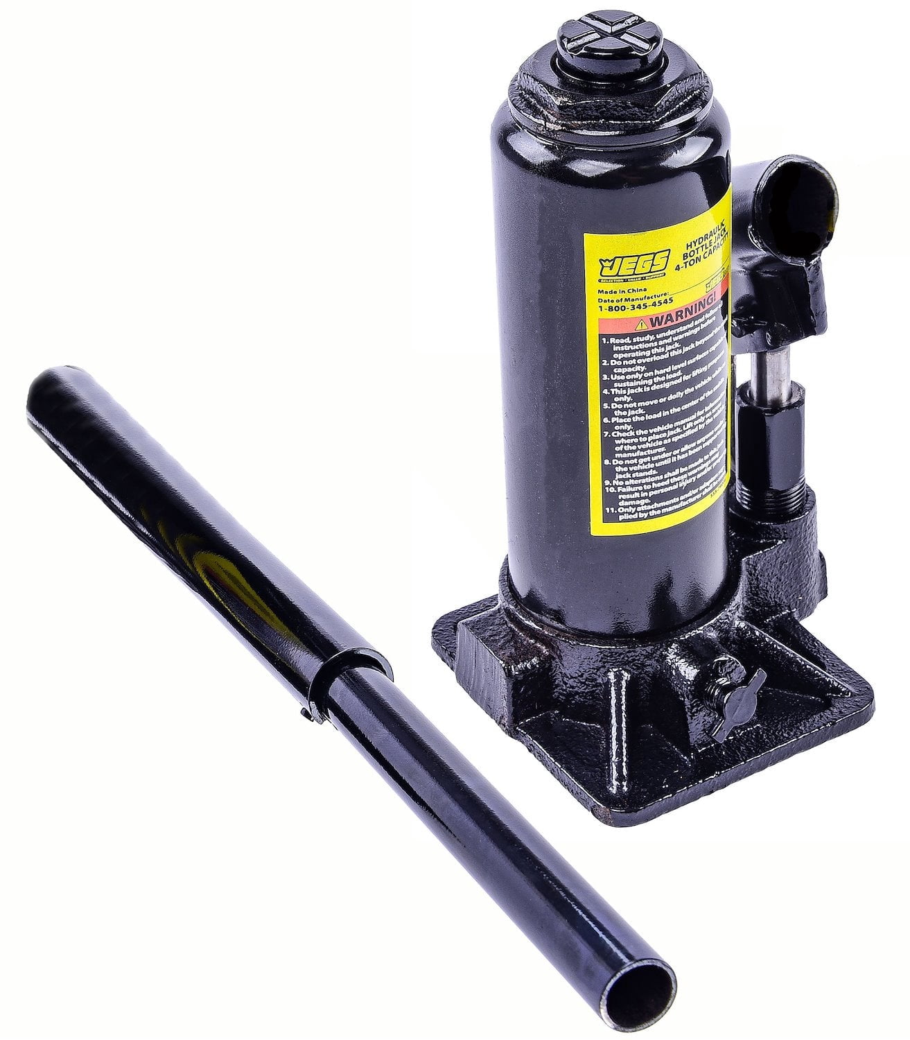 JEGS 79006 Bottle Jack 4-Ton Capacity