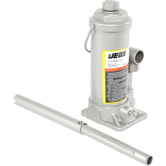 JEGS 79007 Bottle Jack Capacity: 6 Ton Lift Height: 8 1/2 in. to 11 7/8 in. Lift