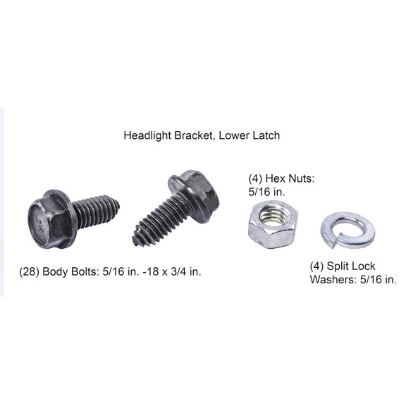 JEGS 79153 Front End Bolt Kit 1970-1981 Chevy Camaro Pontiac Firebird Black Fini