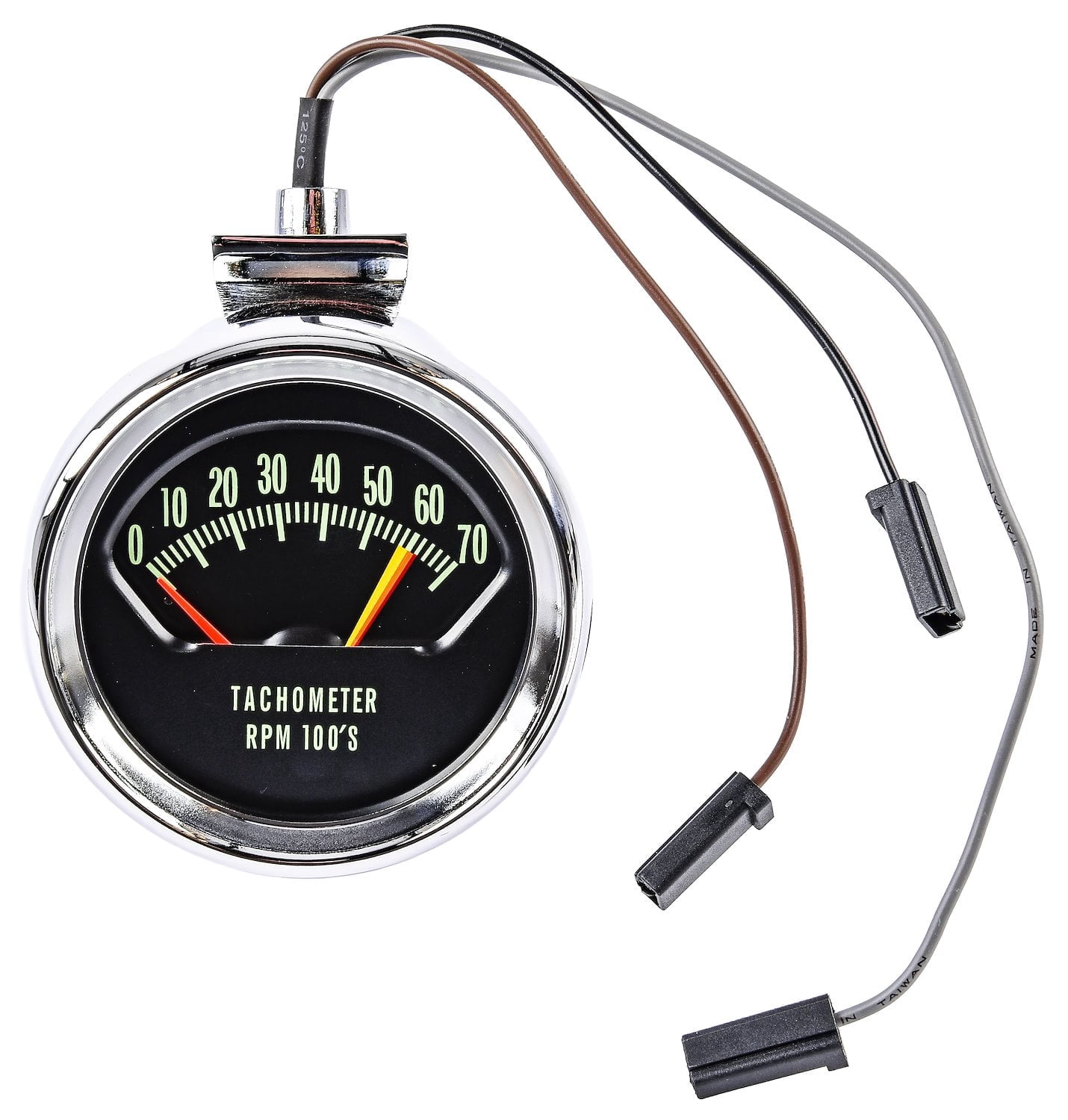 JEGS Factory Style Tachometer, 0-7,000 RPM & 6,200 RPM Redline for 1966 ...