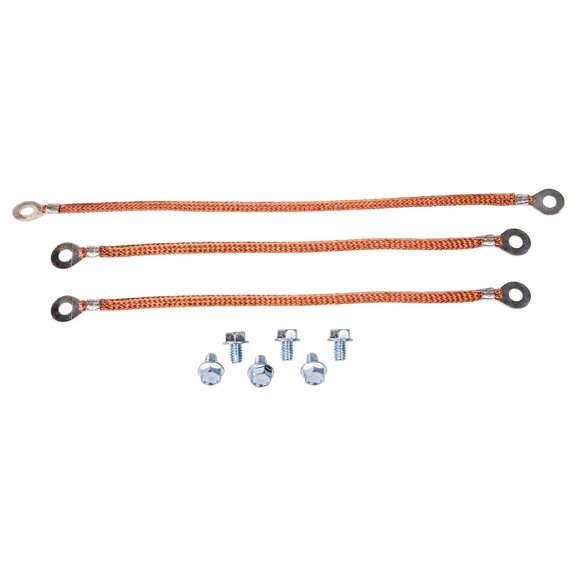 JEGS Braided Ground Strap Set for Select 1967 GM A-Body Models