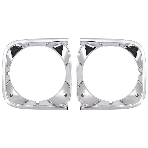 JEGS 79628 Headlight Bezels for 1972 Chevelle Factory-Style Fit Die-Cast Metal