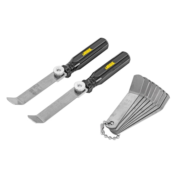 JEGS Premium 10-Blade Feeler Gauge Kit 0.015 in. to 0.035 in. (0.381mm to 0.889mm)