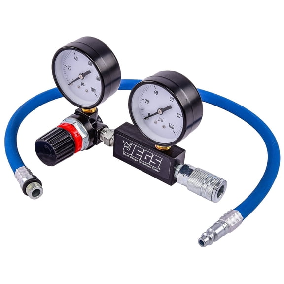 JEGS 80520 Dual Gauge Leak-Down Tester Includes: Adjustable Air Regulator Two Pr