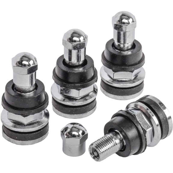 JEGS 80867 Tire Valves Stems Outer Bolt-On Mount 1.200 in. Overall Length 0.453
