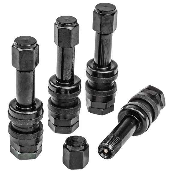 JEGS Valve Stems Black TR48E Mount 1.89 in. Extended Length