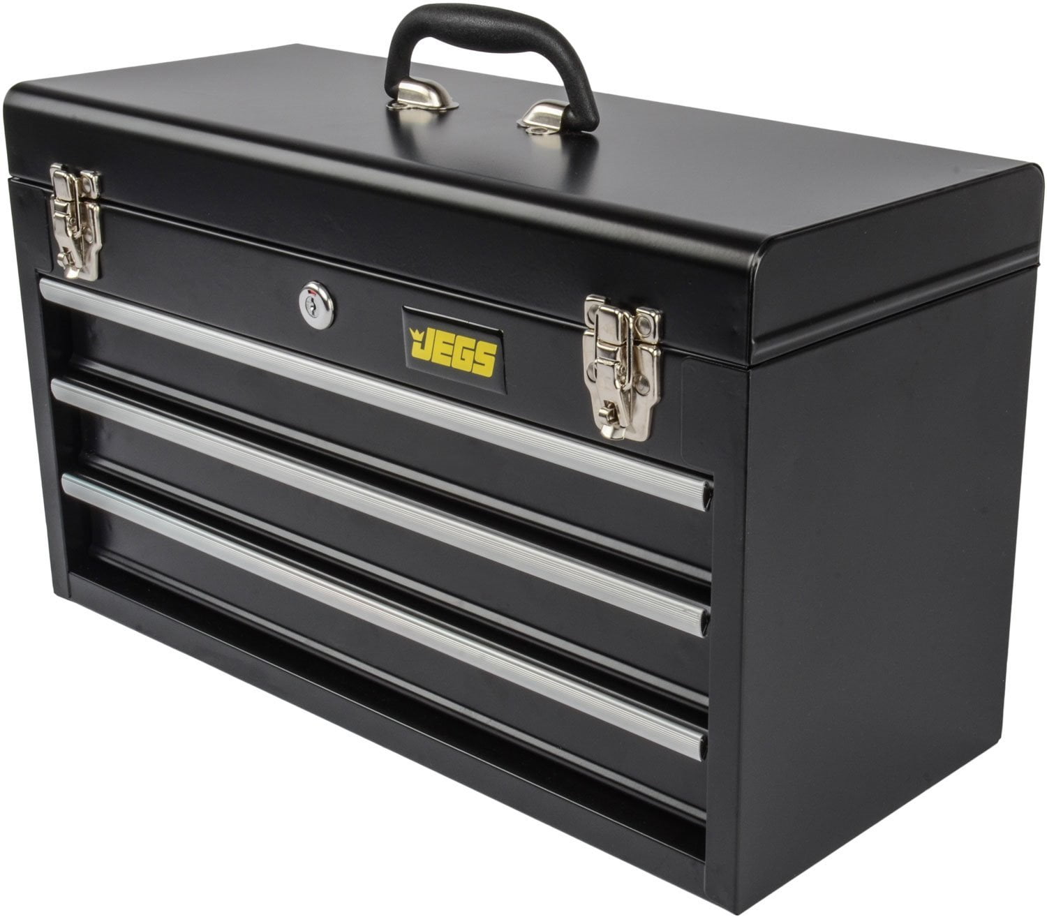 JEGS 81400 3-Drawer Portable Tool Box 20.500 in. x 9 in. x 12 in. 17 lbs. Ball B