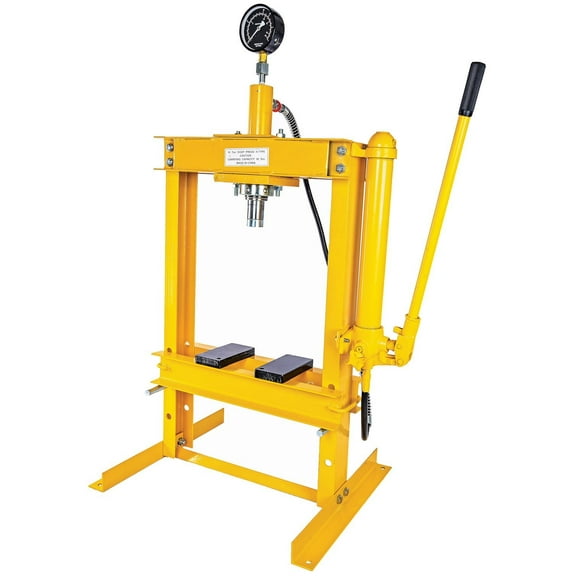 JEGS 81636 Hydraulic Shop Press 10-Ton Bench Top Mount Working Range: 1 1/2 to 1