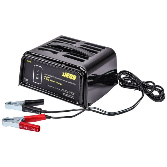 JEGS 81990 Microprocessor Controlled Battery Charger, 6/12V Output, 2.2 Amps, Float Mode