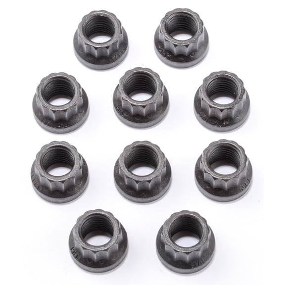 JEGS 84102 12-Point Flange Nuts 5/16 -24 Socket Size: 3/8 10/pkg