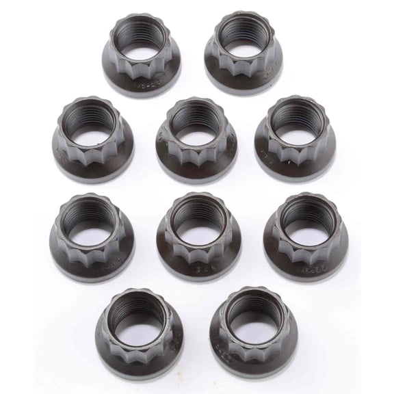 JEGS 84108 12-Point Flange Nuts 1/2 -20 Socket Size: 9/16 10/pkg