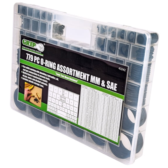 JEGS 84440 O-Ring Assortment 779 Piece (30) Metric Sizes (30) SAE Sizes Nitrile
