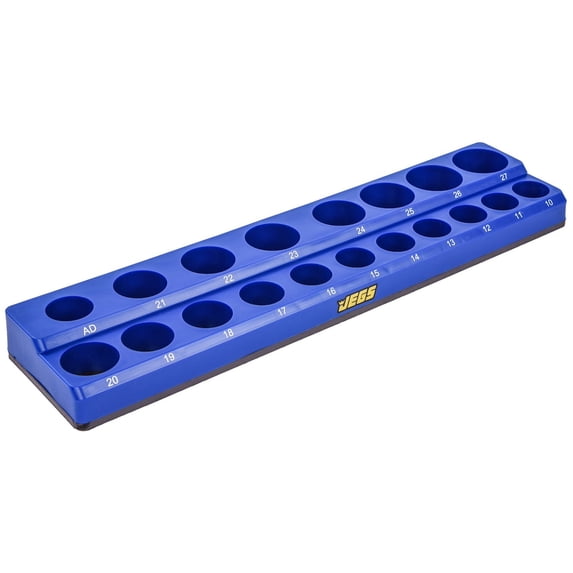 JEGS 1/2 in. Drive Metric Magnetic Socket Organizer Tray
