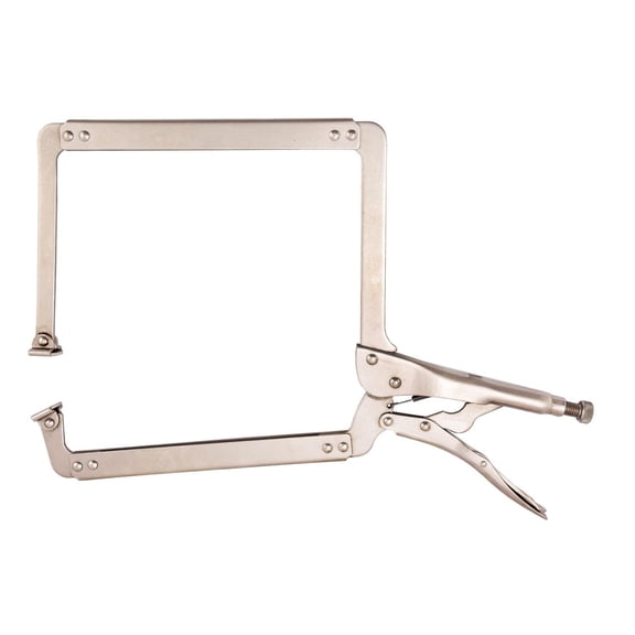 JEGS 85200 Deep Throat Locking C-Clamp 10 in. Throat Depth Quick-Release Adjusta