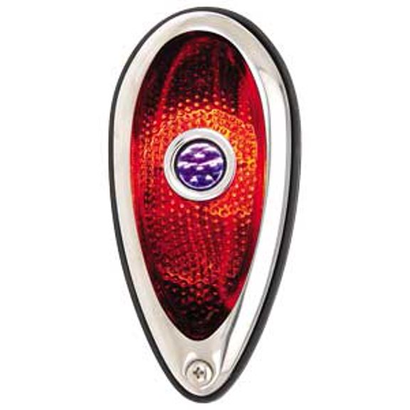 JEGS 90001 Custom Tail Light 1939 Ford Style Amber Plastic Lens with Blue Dot 1/