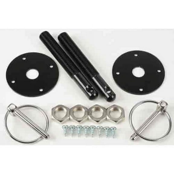 JEGS 90065 Aluminum Hood and Deck Lid Pin Kit Pin Length: 4 Thread: 1/2 -20 x 2-