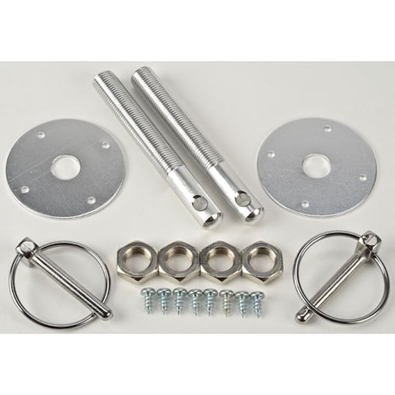 JEGS Aluminum Hood and Deck Lid Pin Kit Pin Length: 4"