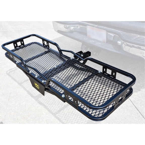 JEGS 90094 Hitch Mount Cargo Rack Fits 2 in. Receiver Hitches Folding Shank Heav