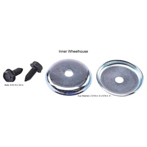 JEGS Inner Fender Well Hardware Kit Fits Select 1968-1974 Chevrolet Models - Black Oxide Finish