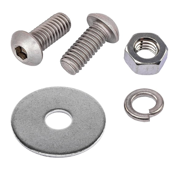 JEGS Rear Fender Fastener Kit for 1967-1972 Chevrolet, GMC Truck, Suburban [Button-Head Bolts, Natural Stainless Steel]