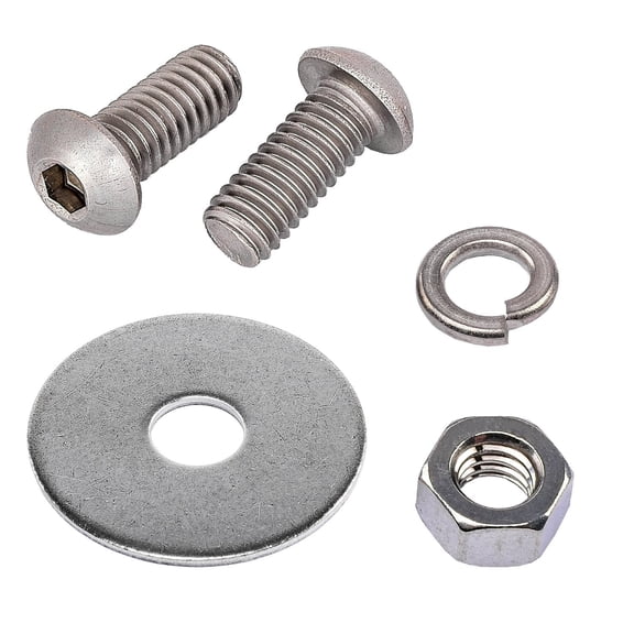 JEGS Rear Fender Fastener Kit for 1947-1966 Chevrolet, GMC C/K Series Pickups [Button-Head Bolts, Natural Stainless Steel]