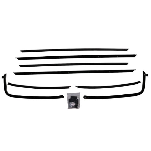 JEGS Complete Window Guide Felt Kit for 1970-1972 Chevrolet Chevelle Coupe [8-Piece Original Style Material]
