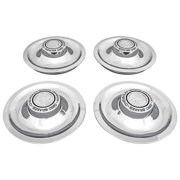 JEGS Disc Brake Style Center Caps for 1967 Chevrolet Rally Wheels