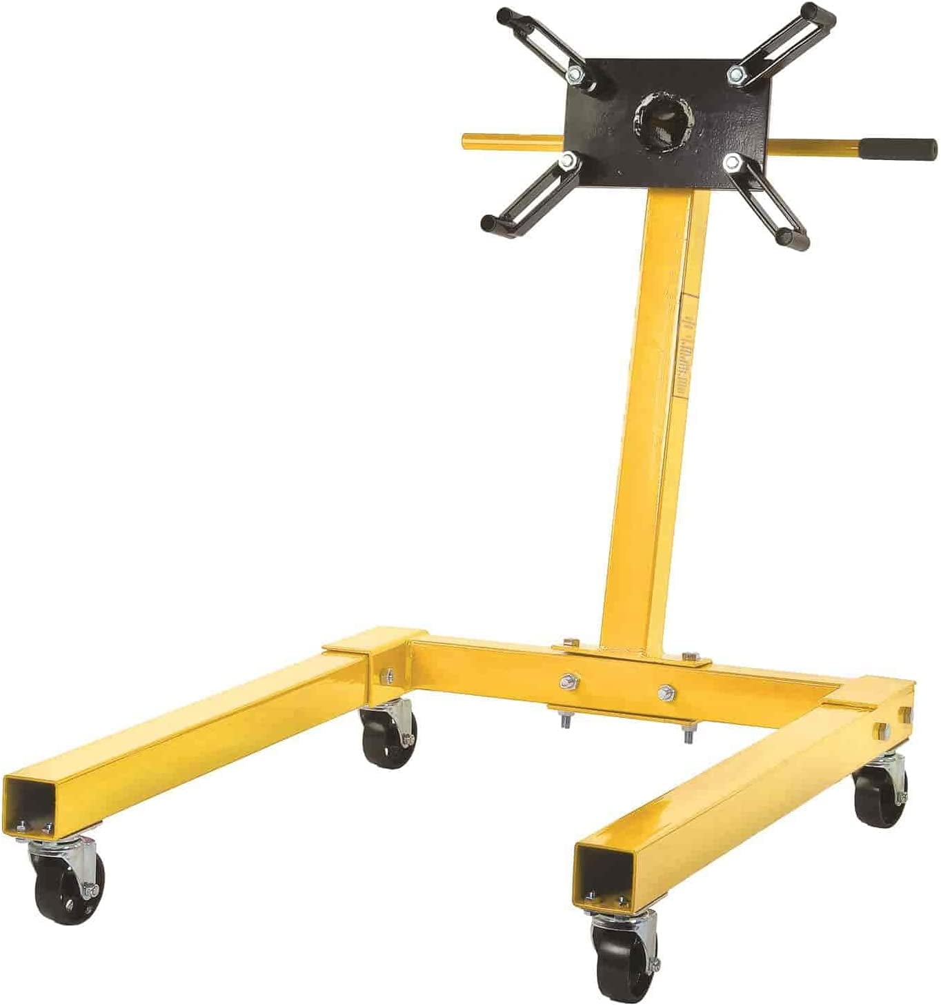 JEGS Engine Stand | Yellow Finish | 1250 LBS Capacity | 360 Degree ...